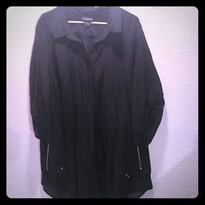 Black Lane Bryant tunic length blouse.